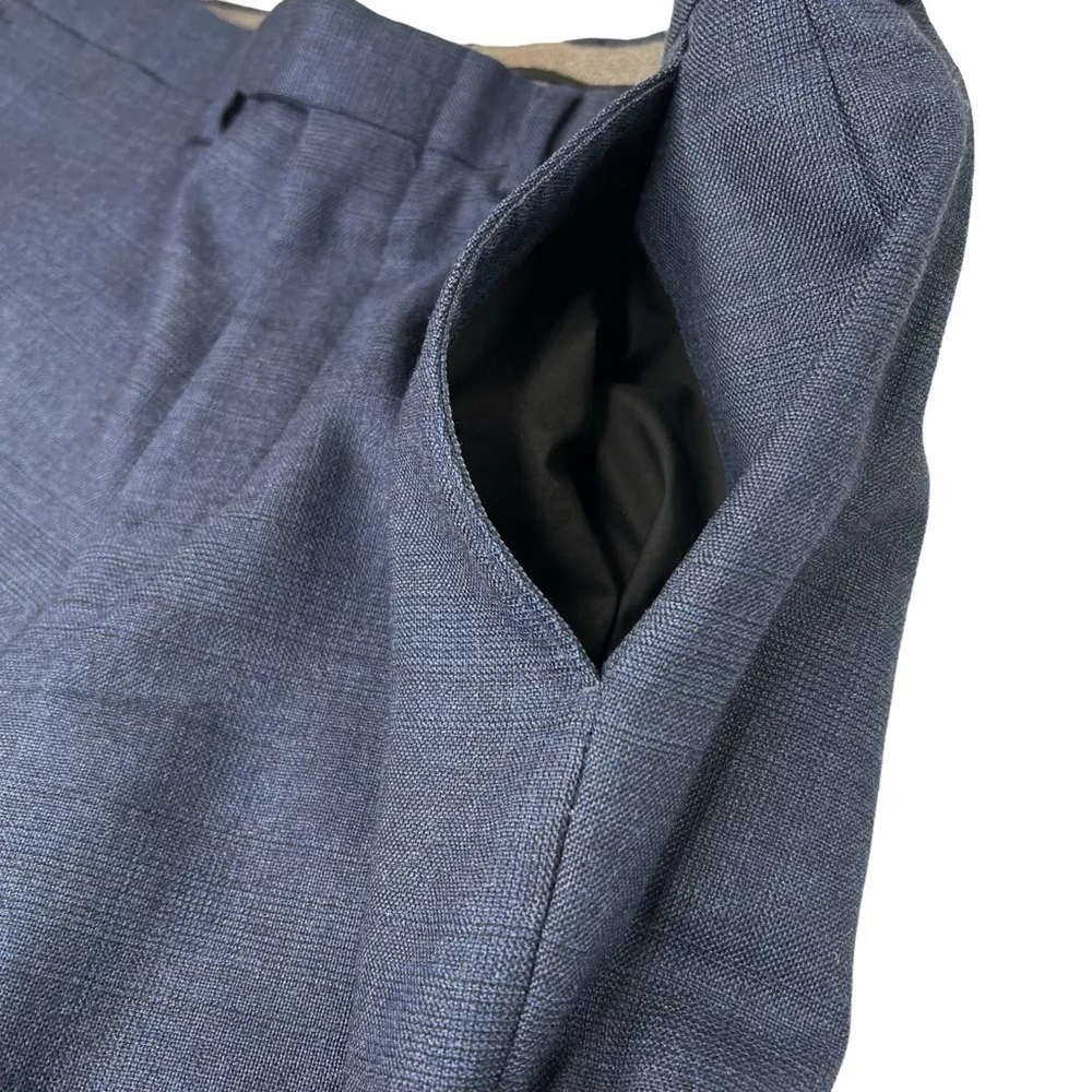 J. CREW BOWERY Classic Fit Navy Blue Wool Men's Dress Pants Trousers 33 …